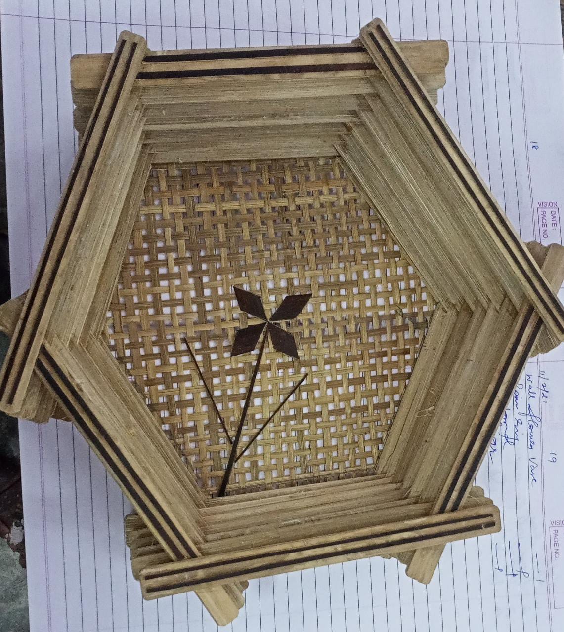 Bamboo tray made by trainees